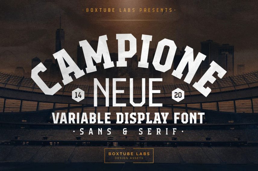 Campione Neue Variable Varsity Font