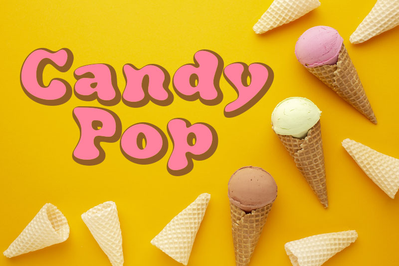candy pop ice cream font