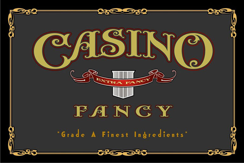 casino fancy poker font