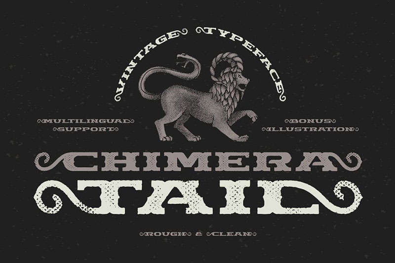 chimera tail animal font