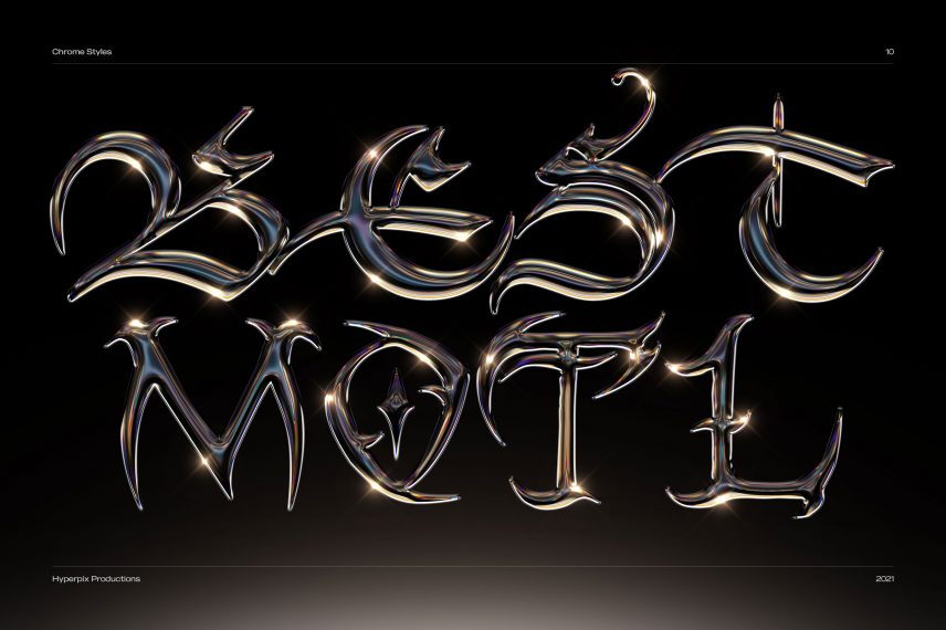 Chrome Text Effect Vol.15 PSD Style Template