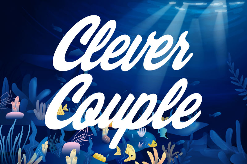 clever couple ocean font