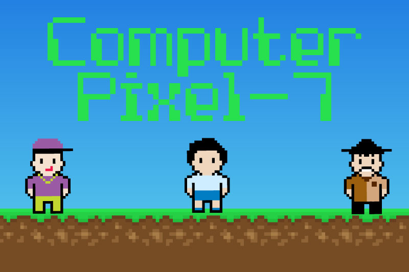 computer pixel 7 8 bit font