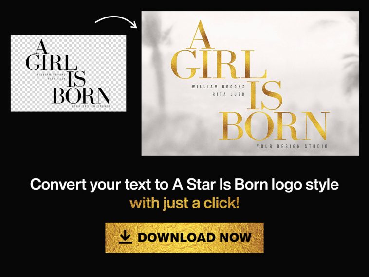 Convert text to the A Star Is Born logo style