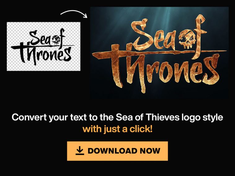 Convert text to the Sea of Thieves logo style