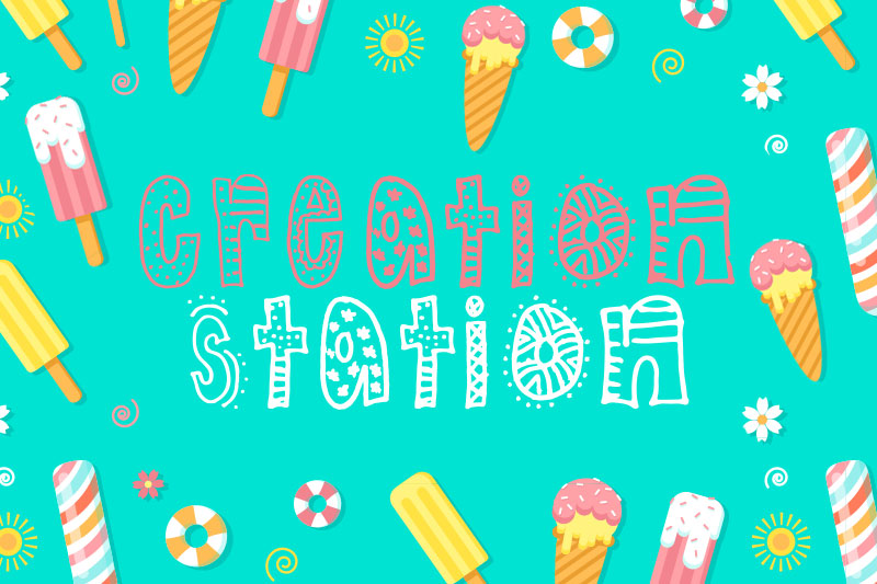 creation station ice cream font