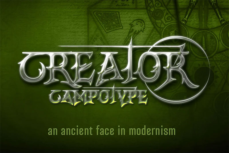 creator campotype gaming font