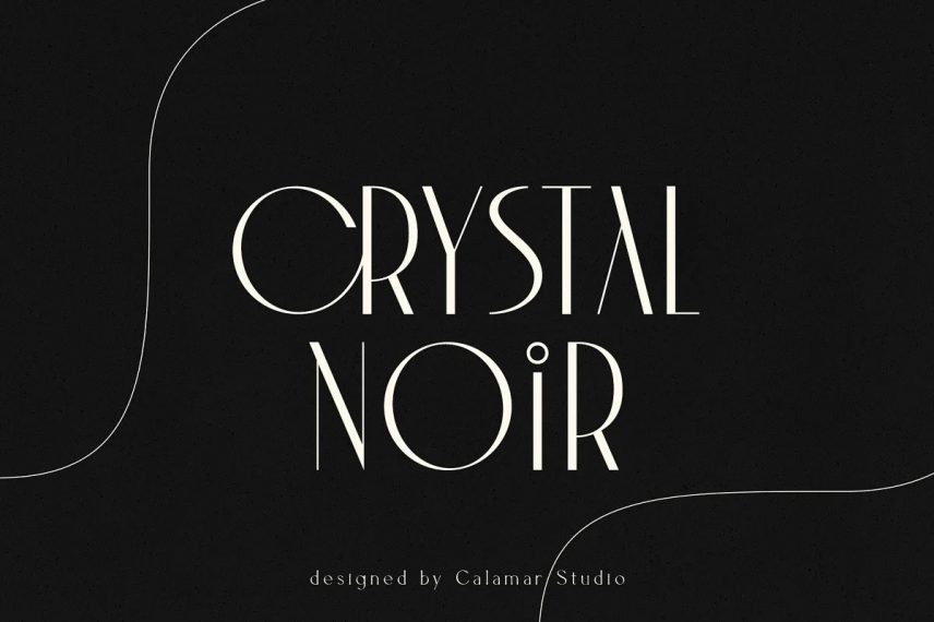 Crystal Noir Sans Serif Wedding Font