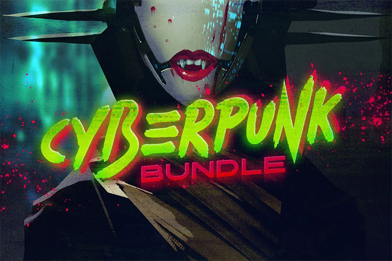 cyberpunk bundle gaming font