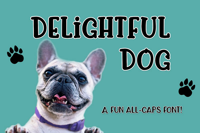 delightful dog animal font