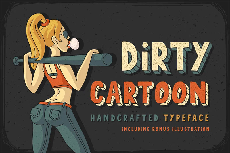 dirty cartoon gaming font