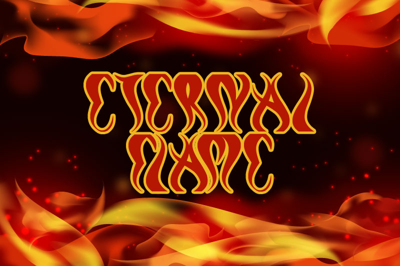eterna flame fire and flame font