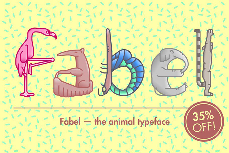 fabel the animal alphabet animal font