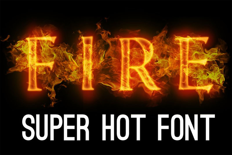 fire and flame font