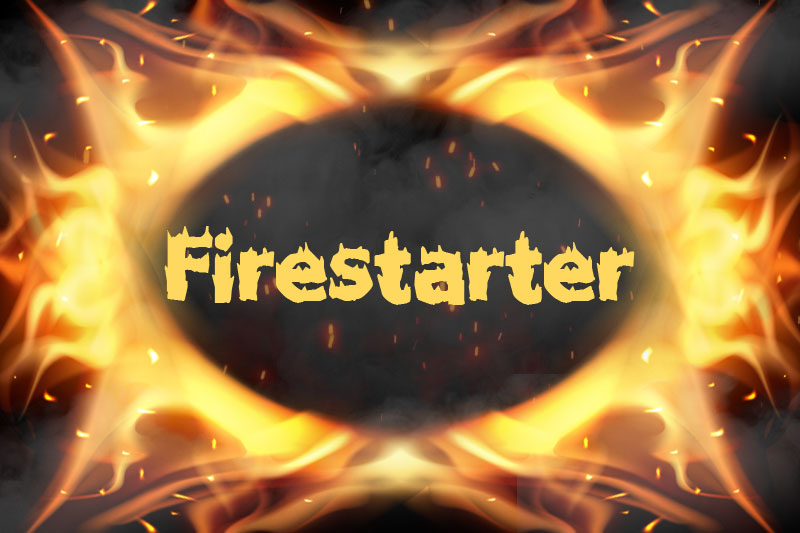 firestarter fire and flame font