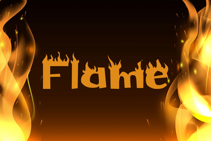 flame fire and flame font