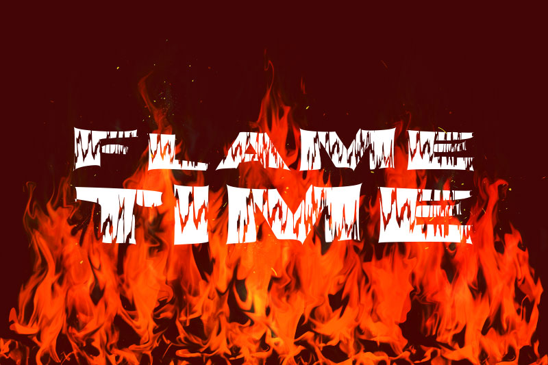 flametime fire and flame font