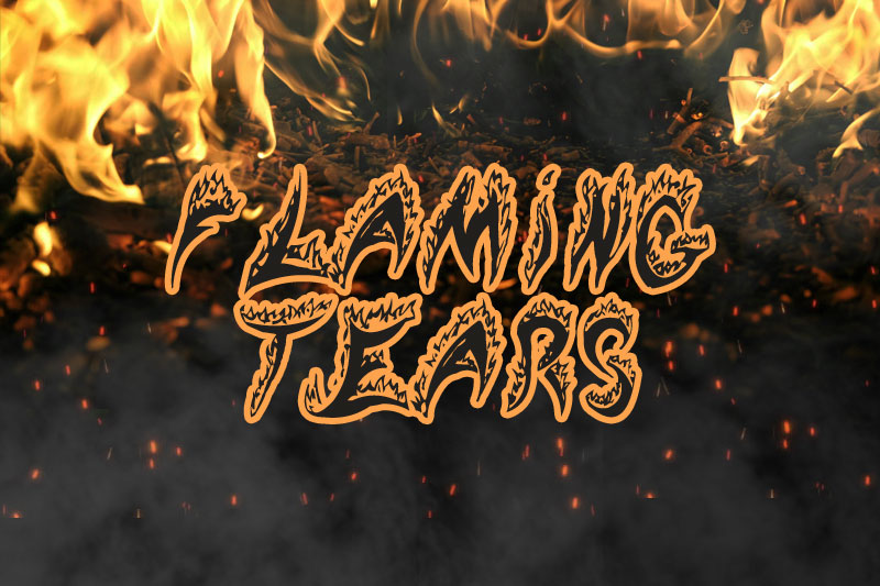 flaming tears fire and flame font