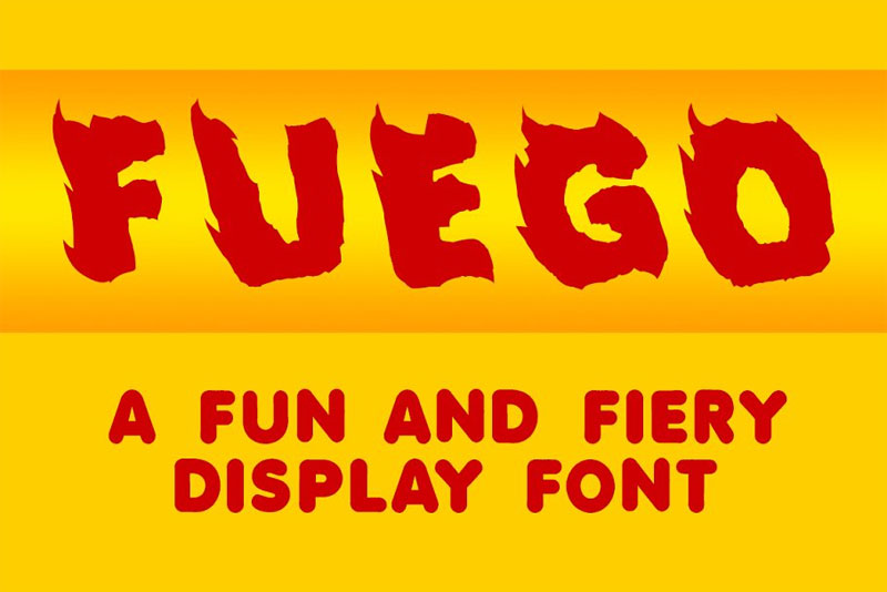 fuego a fun and fiery fire and flame font