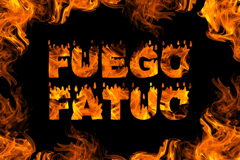 fuego fatuo fire and flame font
