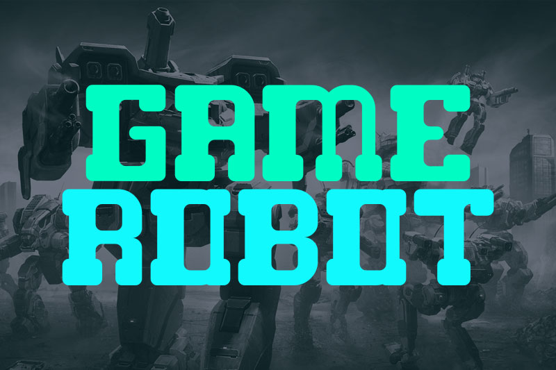 game robot gaming font