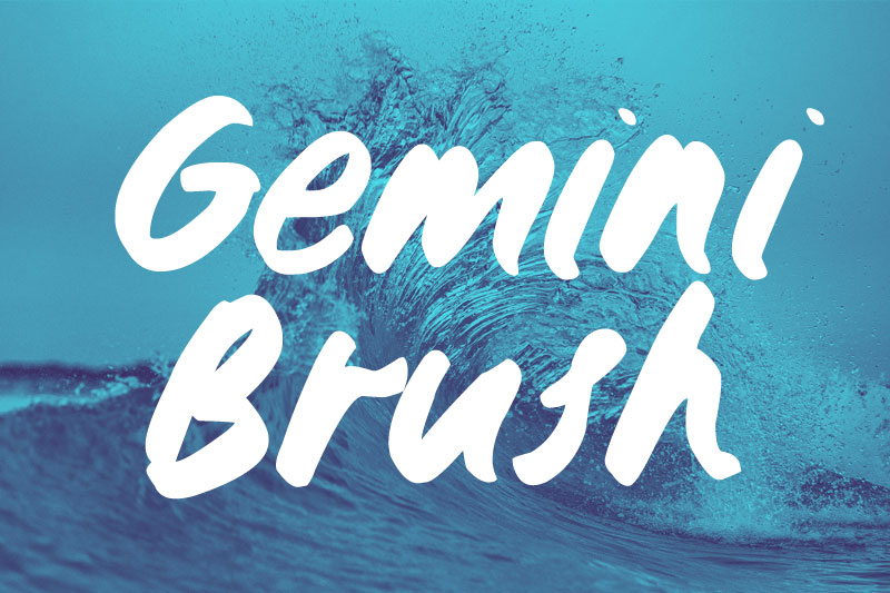 gemini brush ocean font