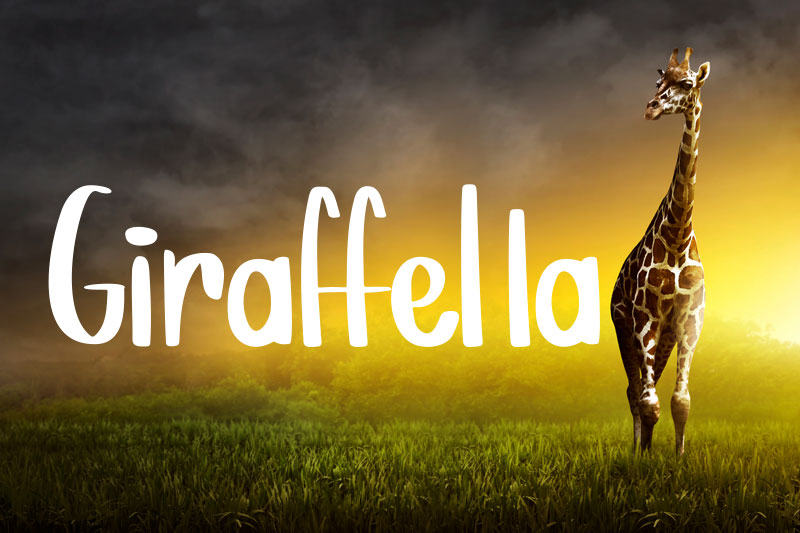 giraffella animal font