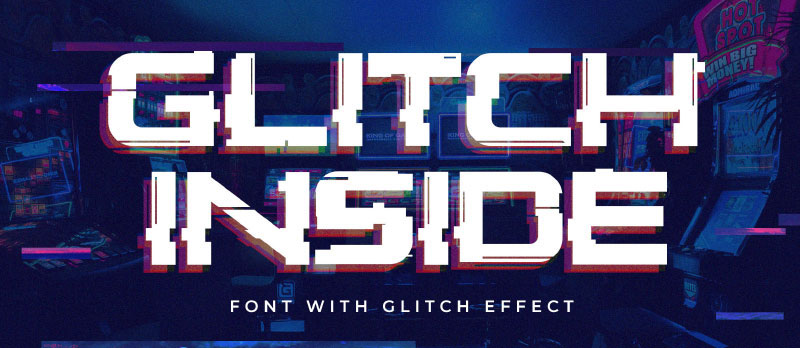 glitch inside gaming font