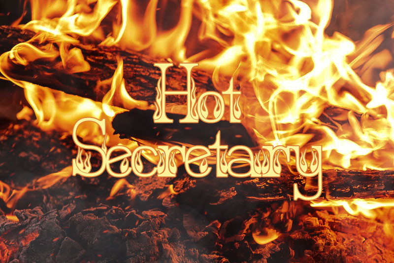 hot secretary fire and flame font