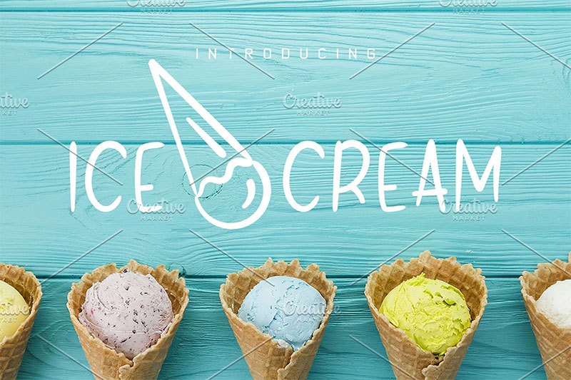 ice cream font