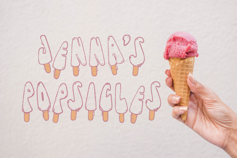 jennas popsicles ice cream font