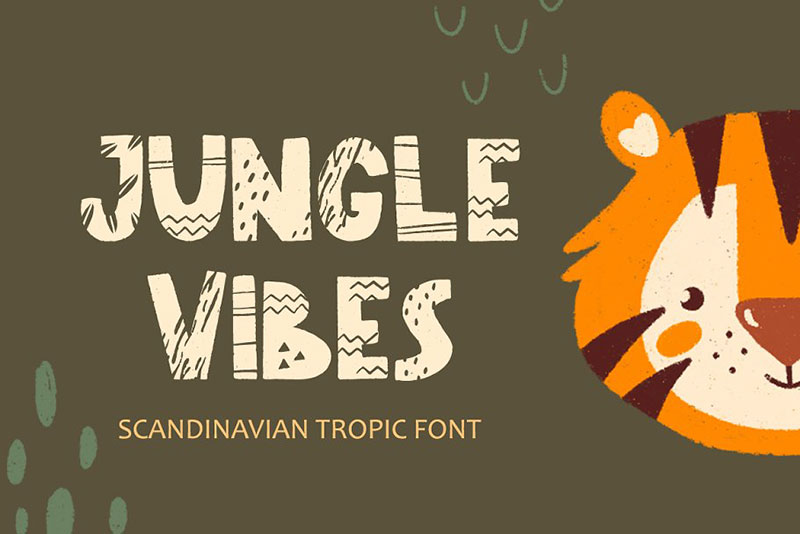 jungle vibes animal font