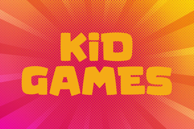 kid games gaming font