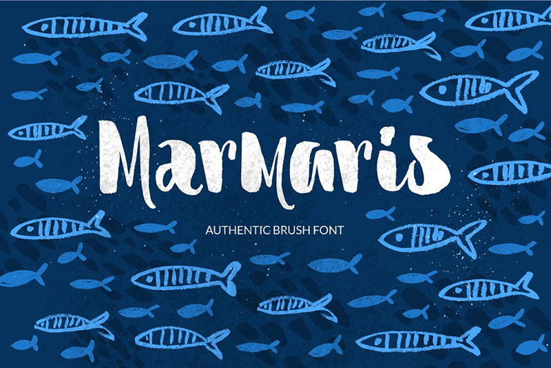 marmaris brush ocean font