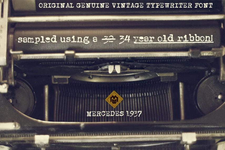Mercedes1937 Old Typewriter font