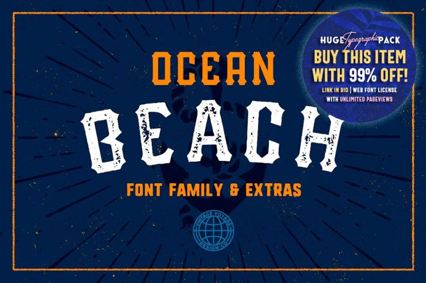 Ocean Beach Nautical Five Fonts