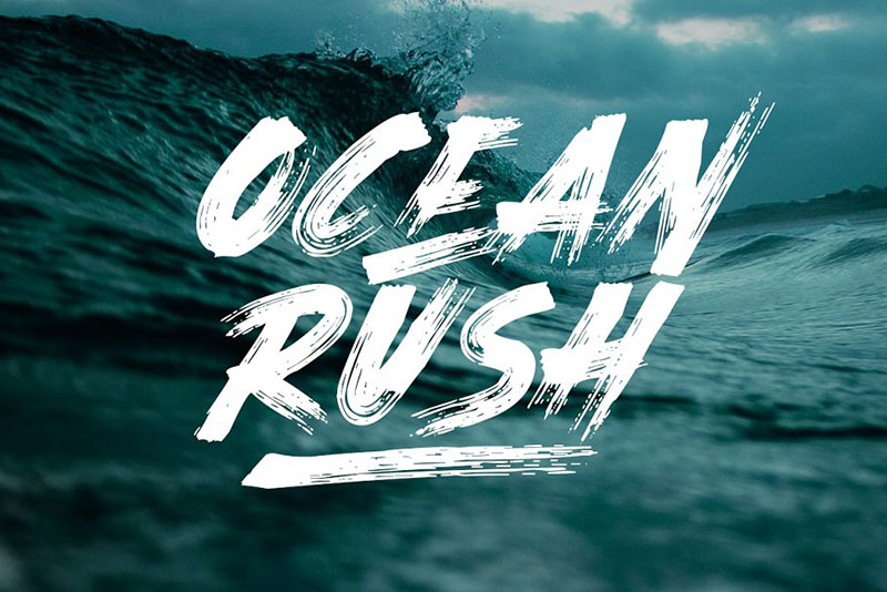 ocean rush ocean font