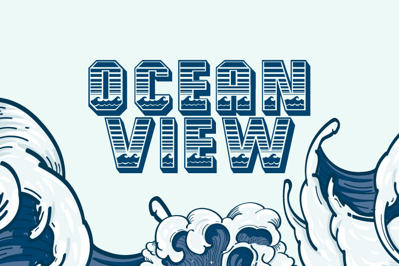 ocean view ocean font