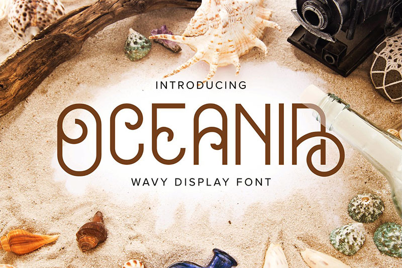 oceania display ocean font