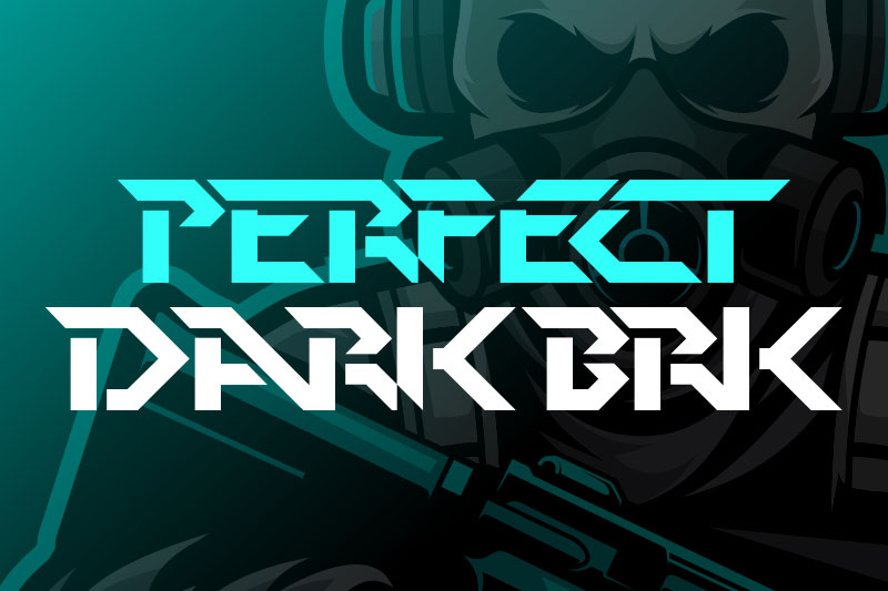 perfect dark brk gaming font