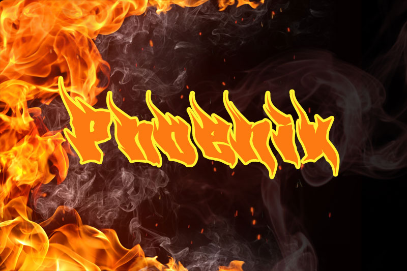 phoenix fire and flame font