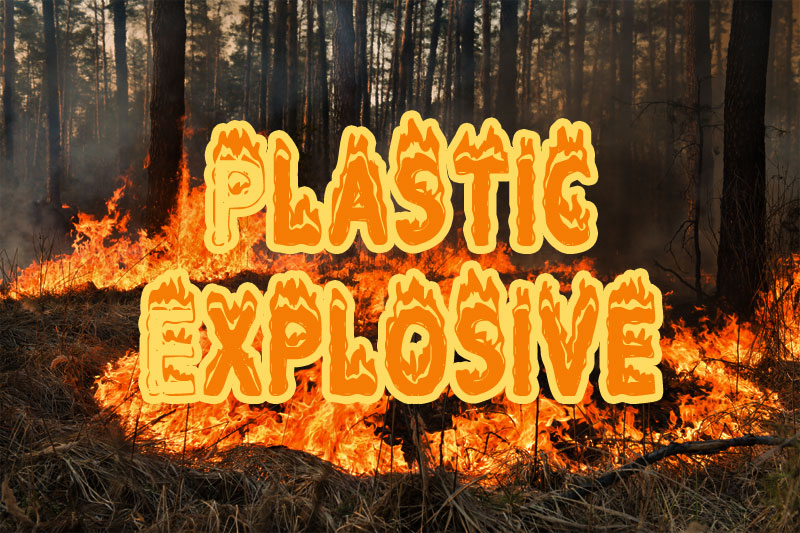 plastic explosive fire and flame font