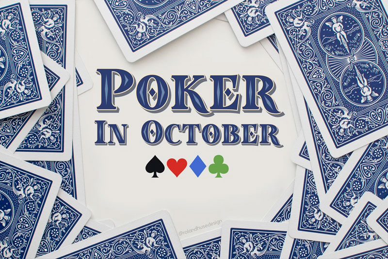 poker in october layered color poker font