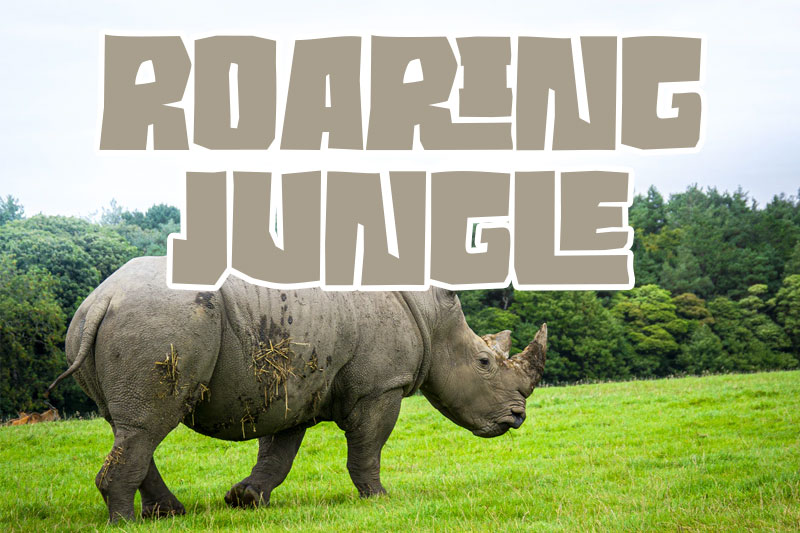 roaring jungle animal font