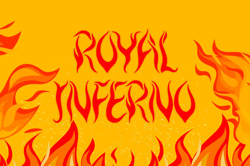 royal inferno fire and flame font
