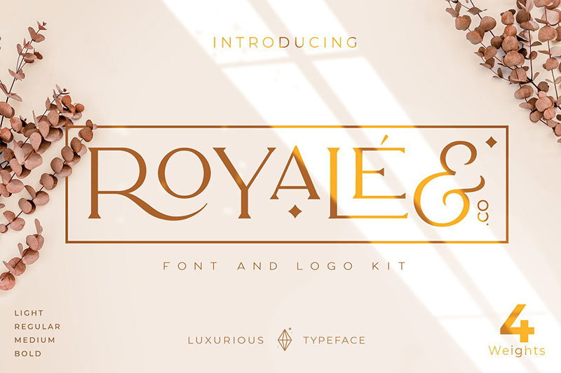 royale luxurious typeface logos poker font