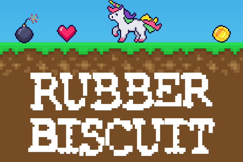 rubber biscuit gaming font