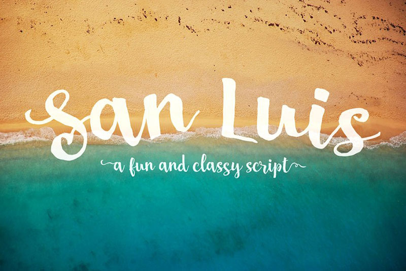 san luis script ocean font