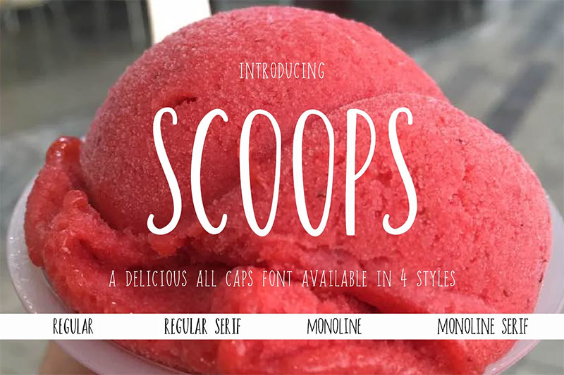 scoops ice cream font