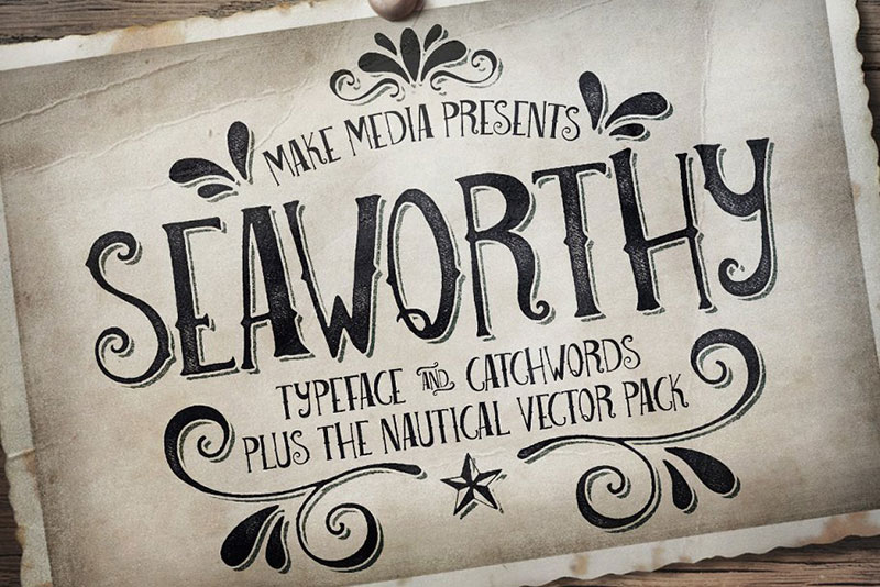seaworthy typeface nautical pack ocean font
